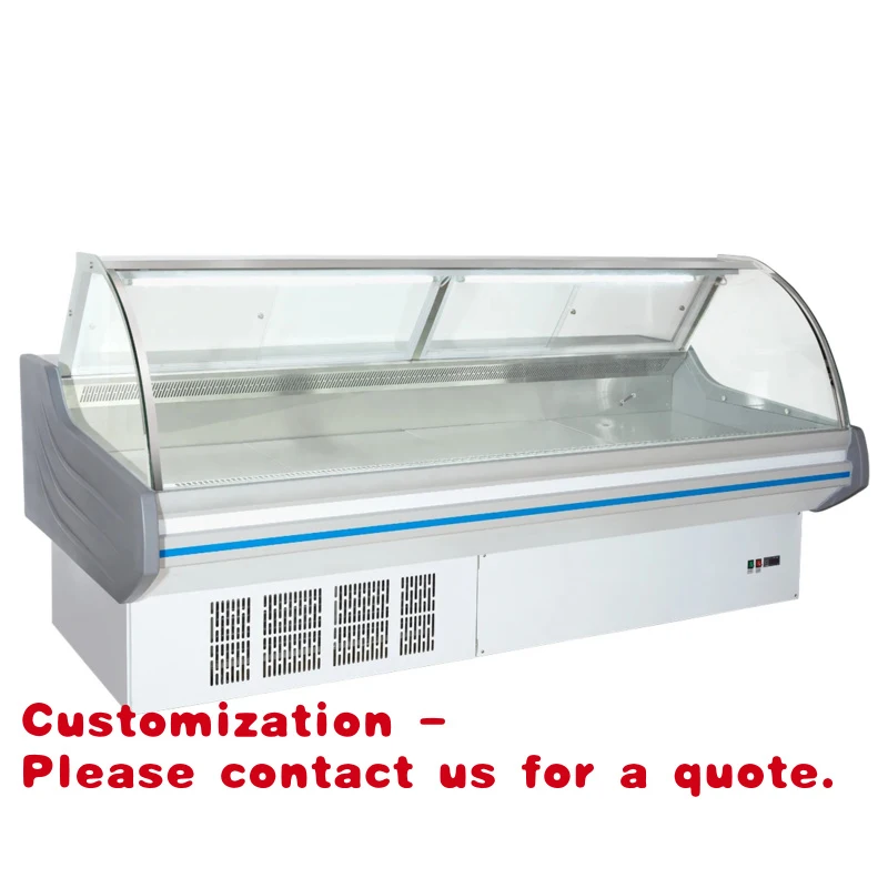

custom.Meat Display Cases and Freezer Sections of Butcher Shops Supermarkets and Grocery Stores