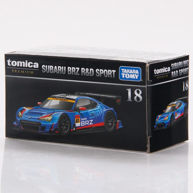 Modelo de Carro Simulado Tomica em Liga, Caixa Preta, Carro de Rally TP18 Subaru BRZ
