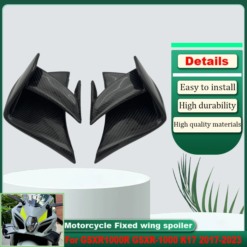 

Suitable for Suzuki GSX-R1000 GSXR1000R 2017-2023 2022 motorcycle aerodynamic wing, fixed wing fairing, side spoiler small wing