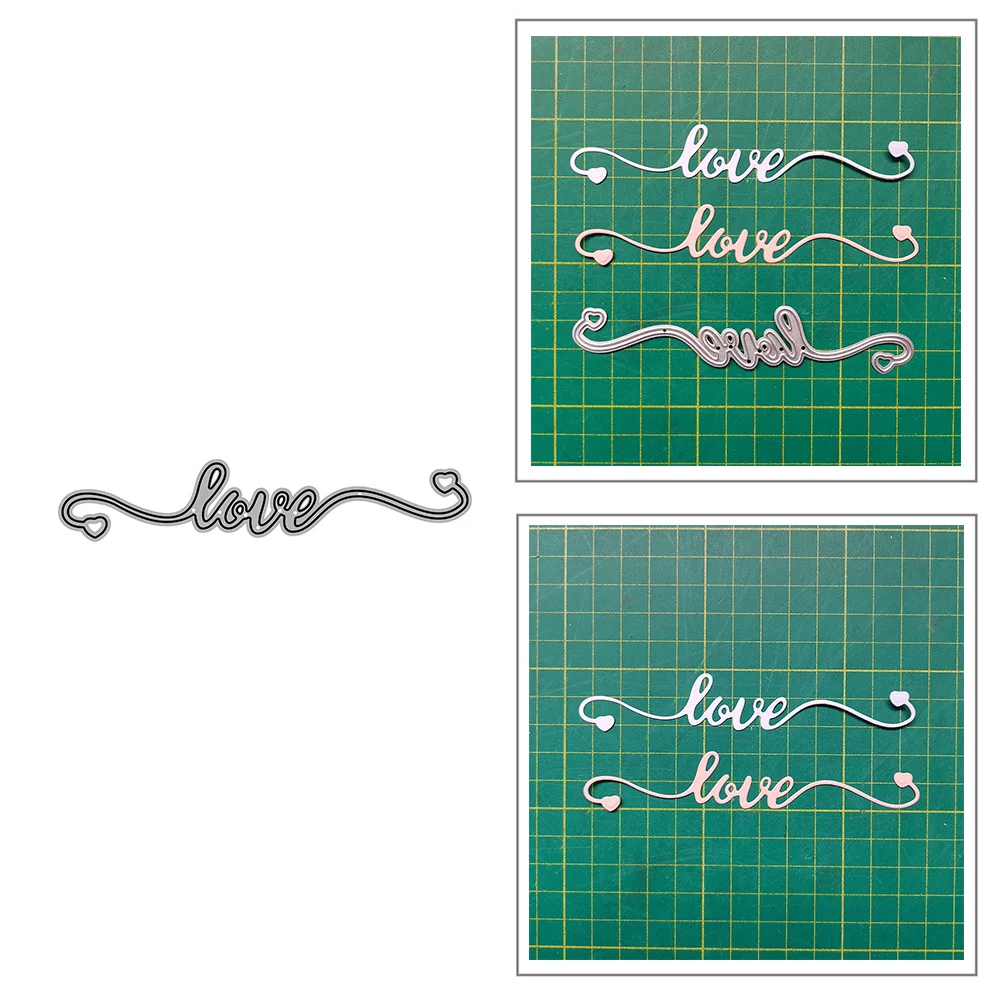 

Love Text Lace Metal Cutting Dies for DIY Scrapbook Album Paper Card Decoration Crafts Embossing 2023 New Dies
