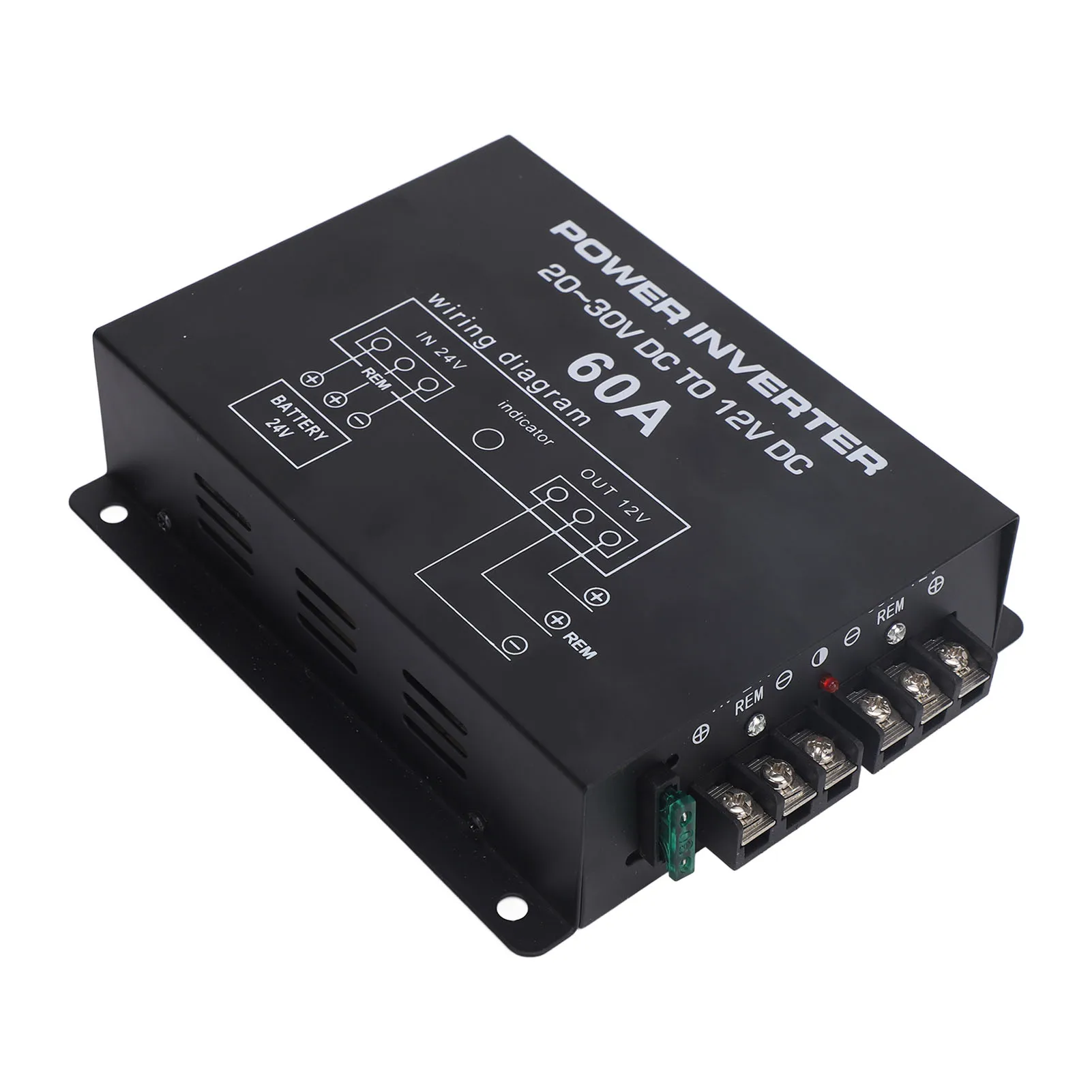 

Voltage Reducer Regulator Iron Shell 24V To 12V Step Down Converter Overload Wide Application for RVS SUVs Buses