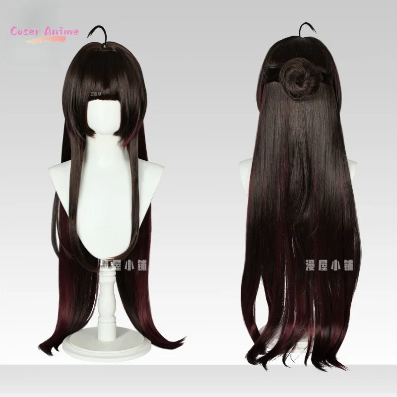 

Lingsha Cosplay Wig Game Honkai: Star Rail Long Brown Mixed Heat-resistant Synthetic Hair Role Play Lingsha Wigs Halloween