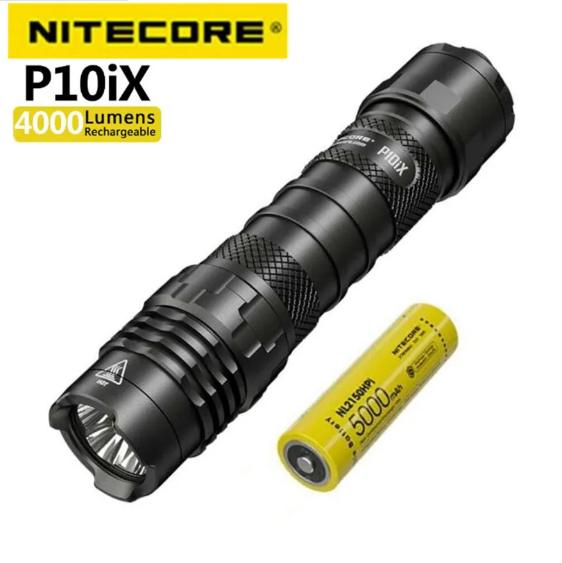 NITECORE P10iX Tactical Flashlight 4000Lumens USB-C Rechargeable Performance i-Generaition Torch Light With NL2150HPi Battery