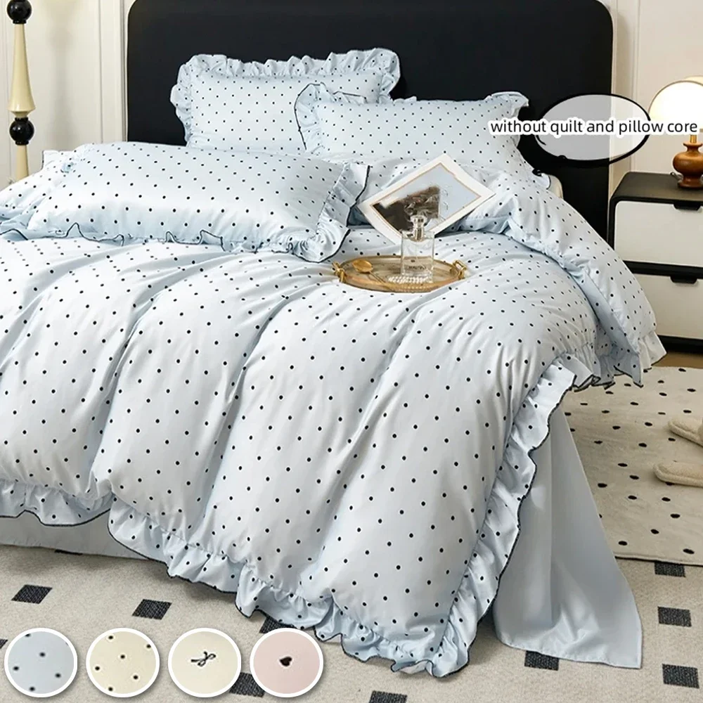 Newest Floral Print Soft Silky Skin Bedding Queen King Comforter Cover Soft Duvet Cover Set Duvet Cover Bed Sheet Pillowcases