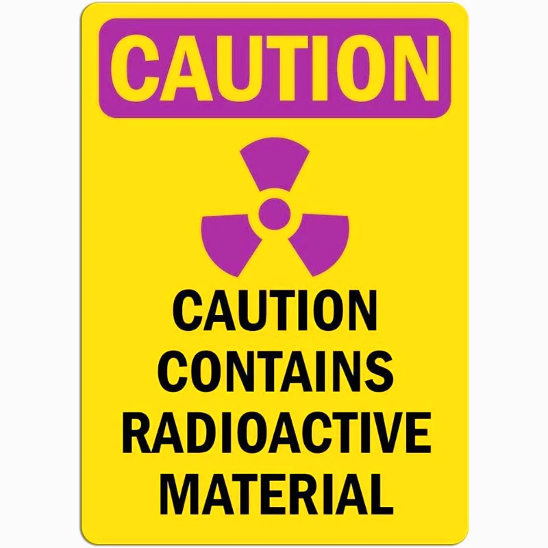 مجموعة ملصقات الفينيل، ملصقات علامات السلامة والتحذير والمستودعات، علامة إشعاع الحذر تحتوي على 15 سم PVC KK #1
