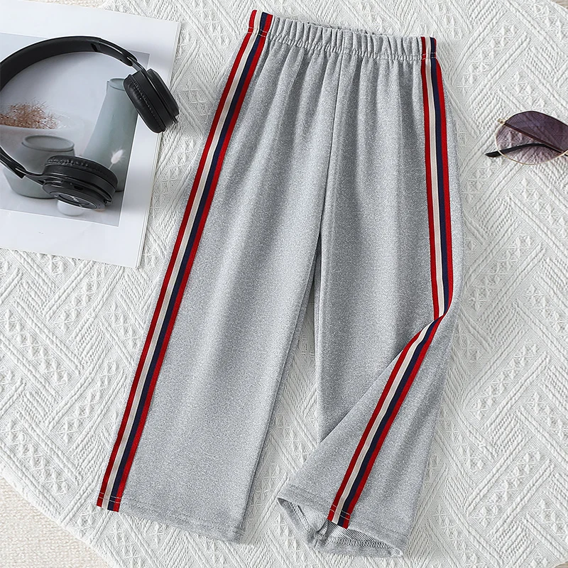 1/3 Pcs Autumn And Winter Children's Basic Versatile Color Blocked Straight Leg… - Image 2