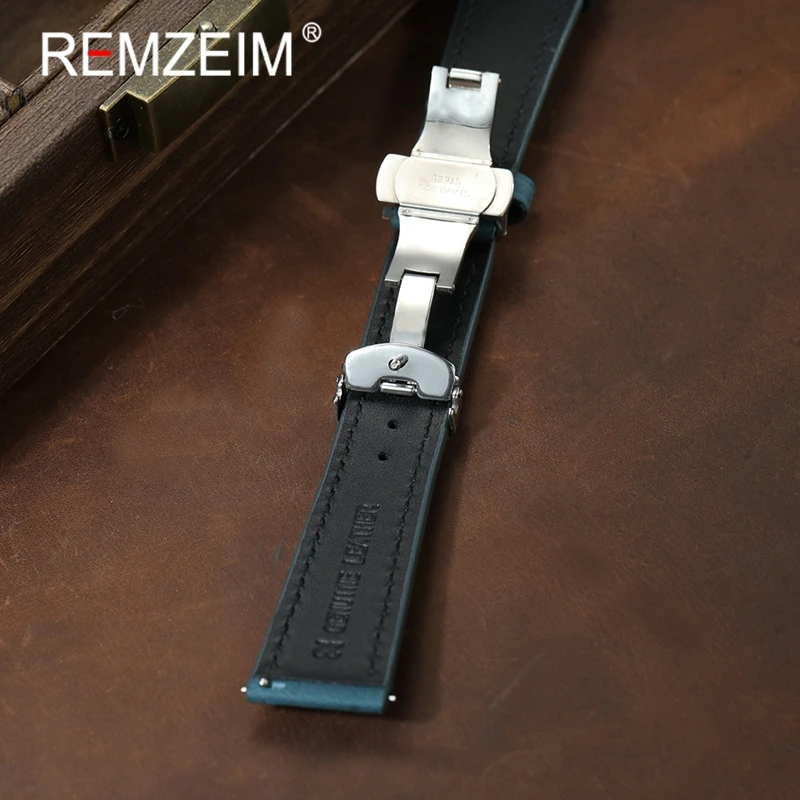 الرجال النساء للجنسين مجنون الحصان الجلود أشرطة ساعات يد 18 مللي متر 20 مللي متر 22 مللي متر أساور المعصم خمر الإفراج السريع Smartwatch حزام الساعات