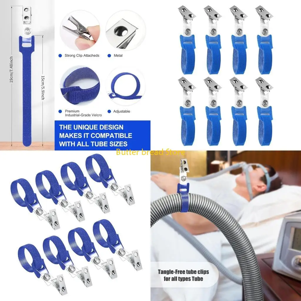 W89C Oxygen Tubing Clip Hose Holder Clip Set 8 Pack for Night Hose Routing Support