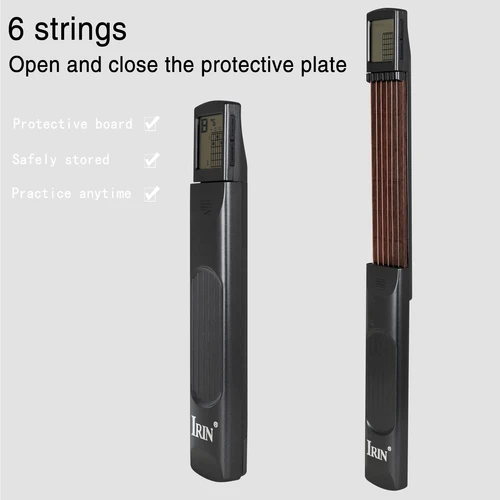 Imagen 2 del producto IRIN-entrenador de acordes portátil para guitarra de 6 cuerdas, con pantalla de batería de 3V, para práctica de principiantes y herramientas de entrenamiento progresivo
