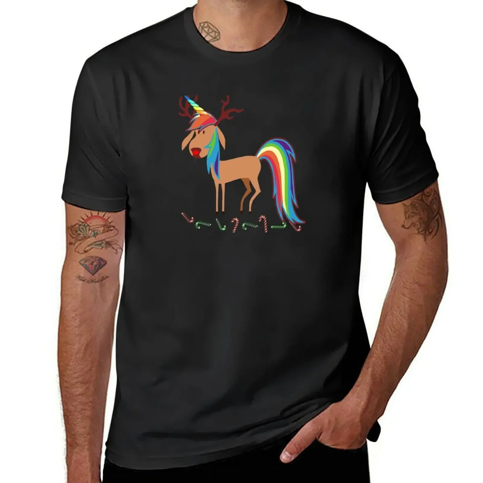 

Unicorn Reindeer Christmas Xmas magical T-Shirt korean fashion anime Personalized t-shirt vintage t shirt men