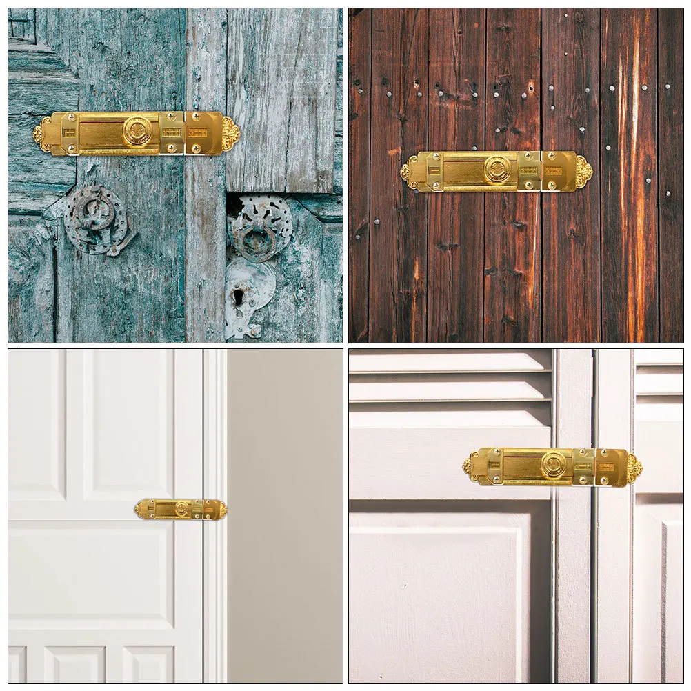 

2pcs Vintage Bolt Lock Heavy Duty Flush Latch For Wood Window French Door Inside Room Gate Entry Sliding Door Security