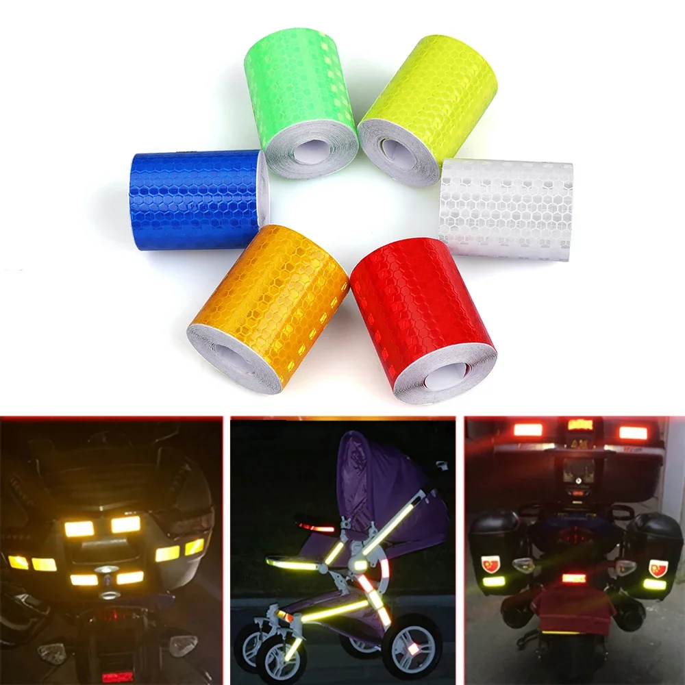 5cm*100cm Car Reflective Tape Safety Warning Car Decoration Sticker for Trucks Motorcycle Reflector Protective Tape Strip Film