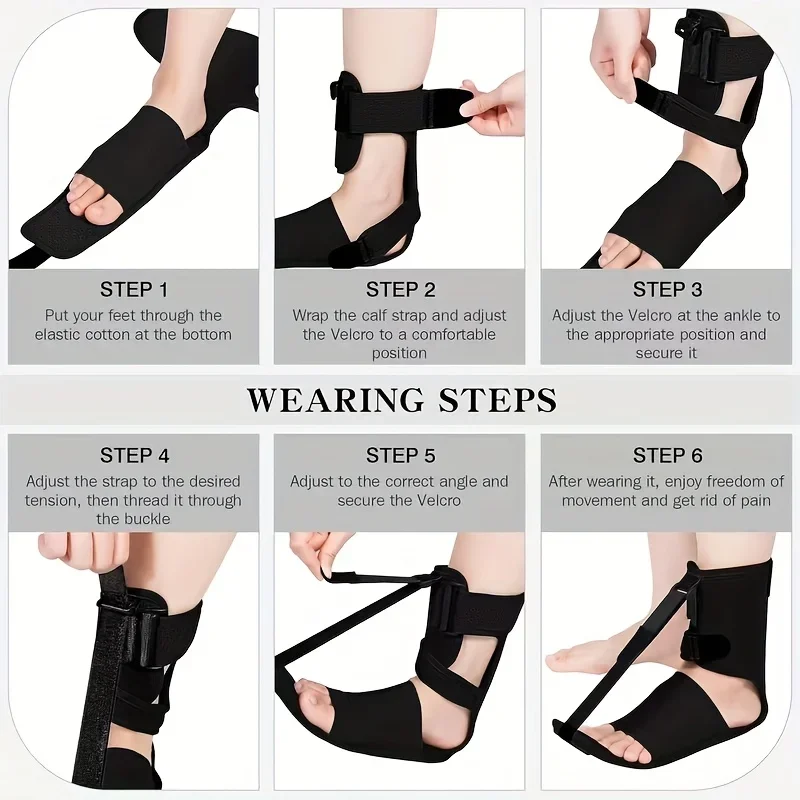 1pcs Adjustable Unisex Foot Stretch Strap, Ergonomic Ankle Brace Breathable Mesh Support Strap Night Foot Stabilizer