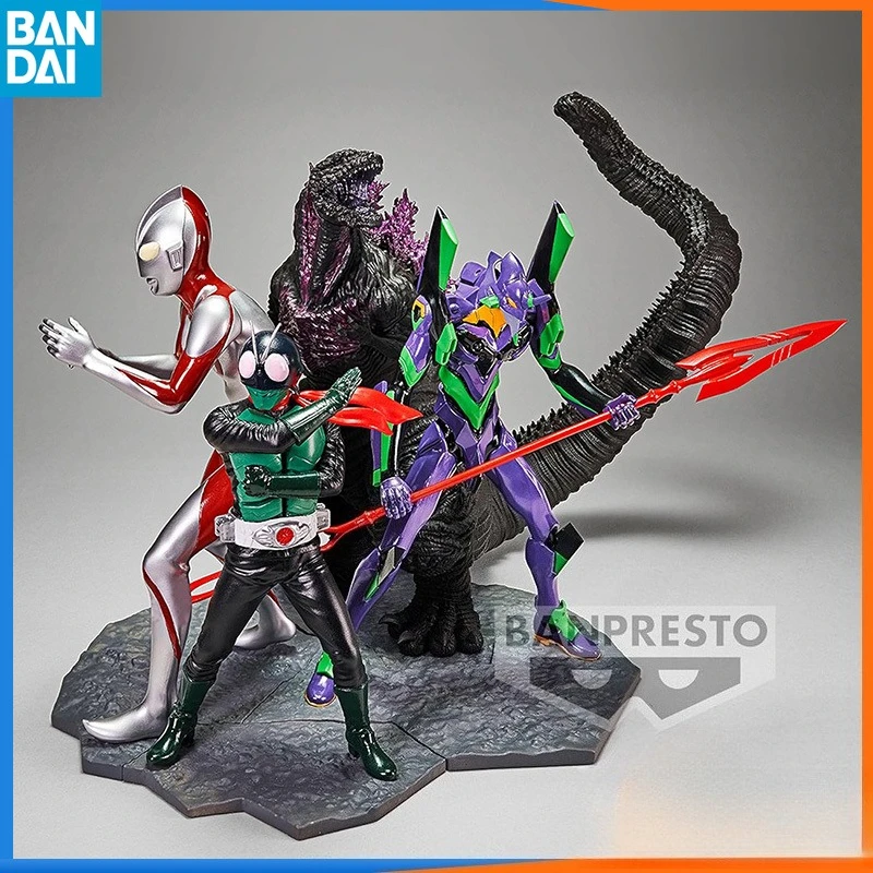 

Bandai Genuine BANPRESTO Sin Japan Heroes Universe EVANGELION 01 Ultraman Kamen Rider Godzilla Anime Action Figure Model Toy Bo