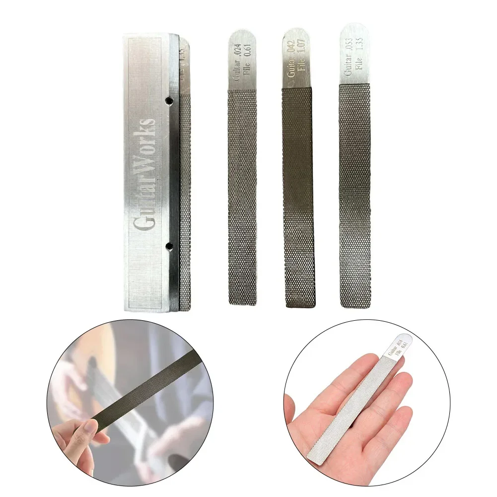 4PCS/Set Guitar Nut Files Fret Crowning Slot Filing Luthier Repair Tool Kit For Making Guitar Frets Smooth Without Damage