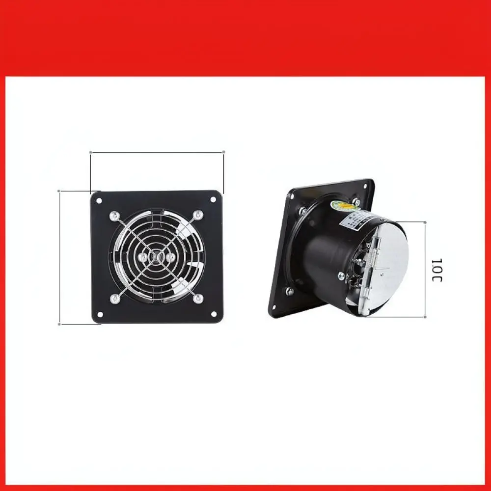 High Power Industrial Exhaust Fan For Kitchen Air Ventilation Blower Wall Mounted Metal Extractor Improved Airflow Circulation