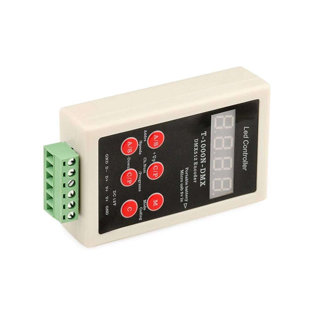 ABGN DMX512 Writer T-1000N-DMX Address Writer For UCS512,Sm1651x,TM512AC,GS512,MX512,Sm1751x Series Addressable IC