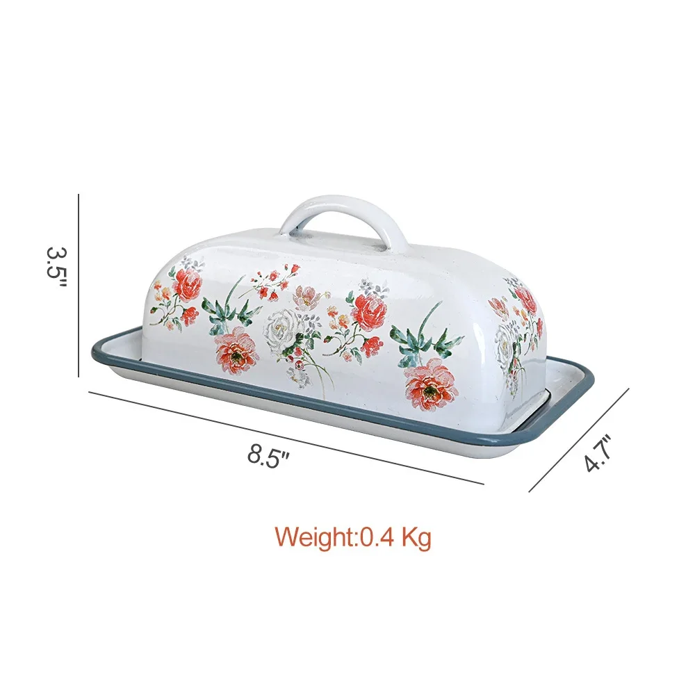 Retro Farmhouse Metal Butter Dish 6