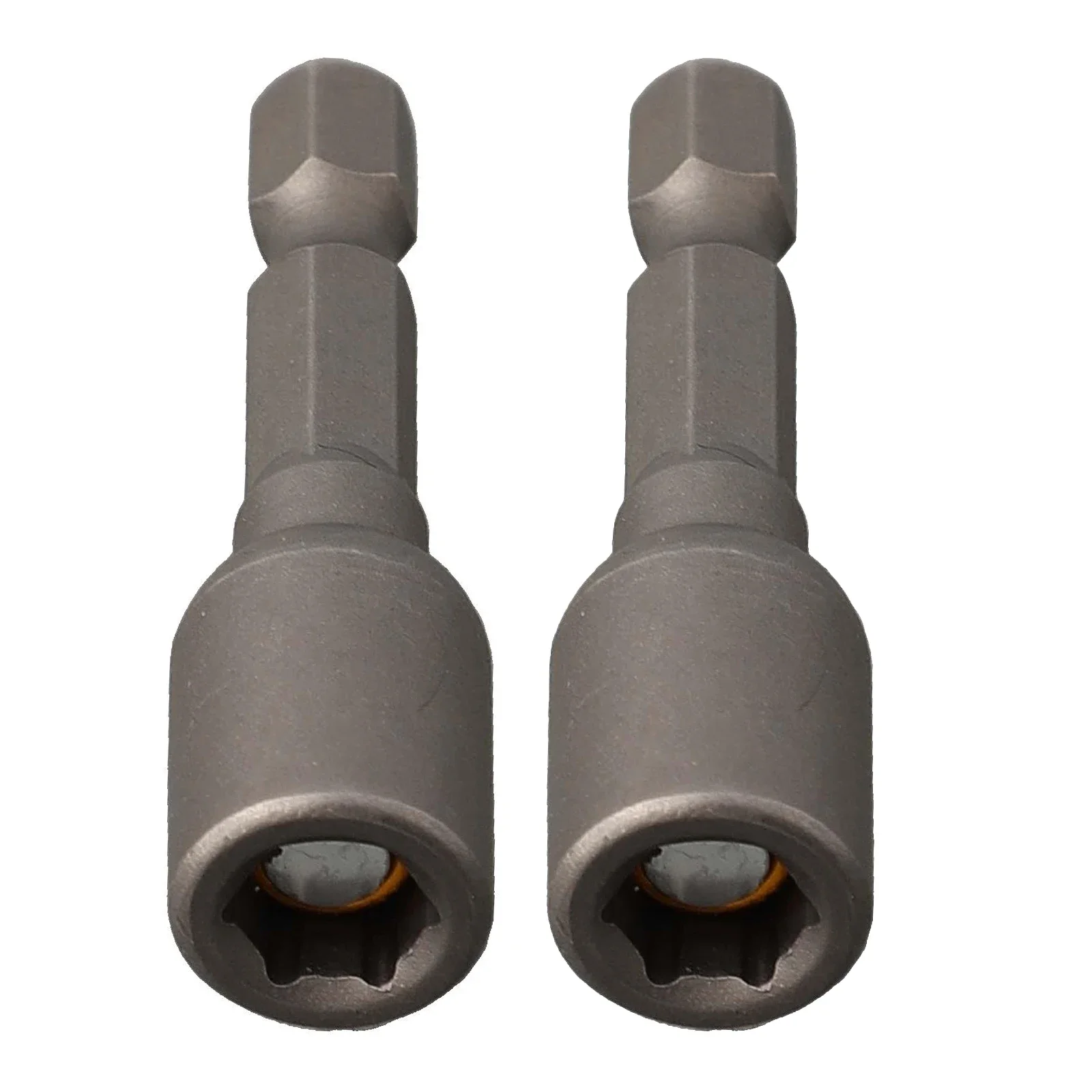 2PCS Socket Nut Screwdriver Bits 6mm Through 13mm with 1/4in Hex Shank for Use in Standard Power Drills and Cordless Drivers