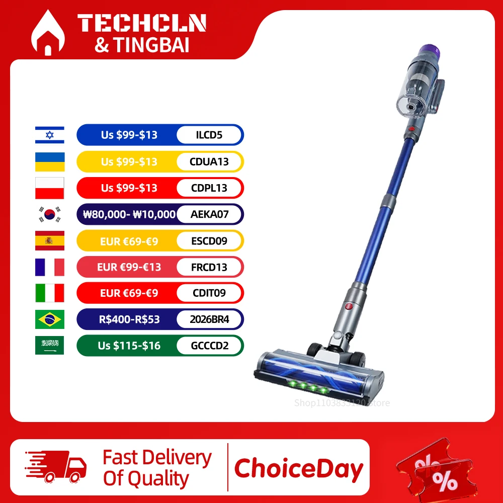 

VC7231 Cordless Handheld Vacuum Cleaner,35000PA,Touch Screen,Smart Dust Sensor,Auto Speed Control for Home Bed Carpet Clean