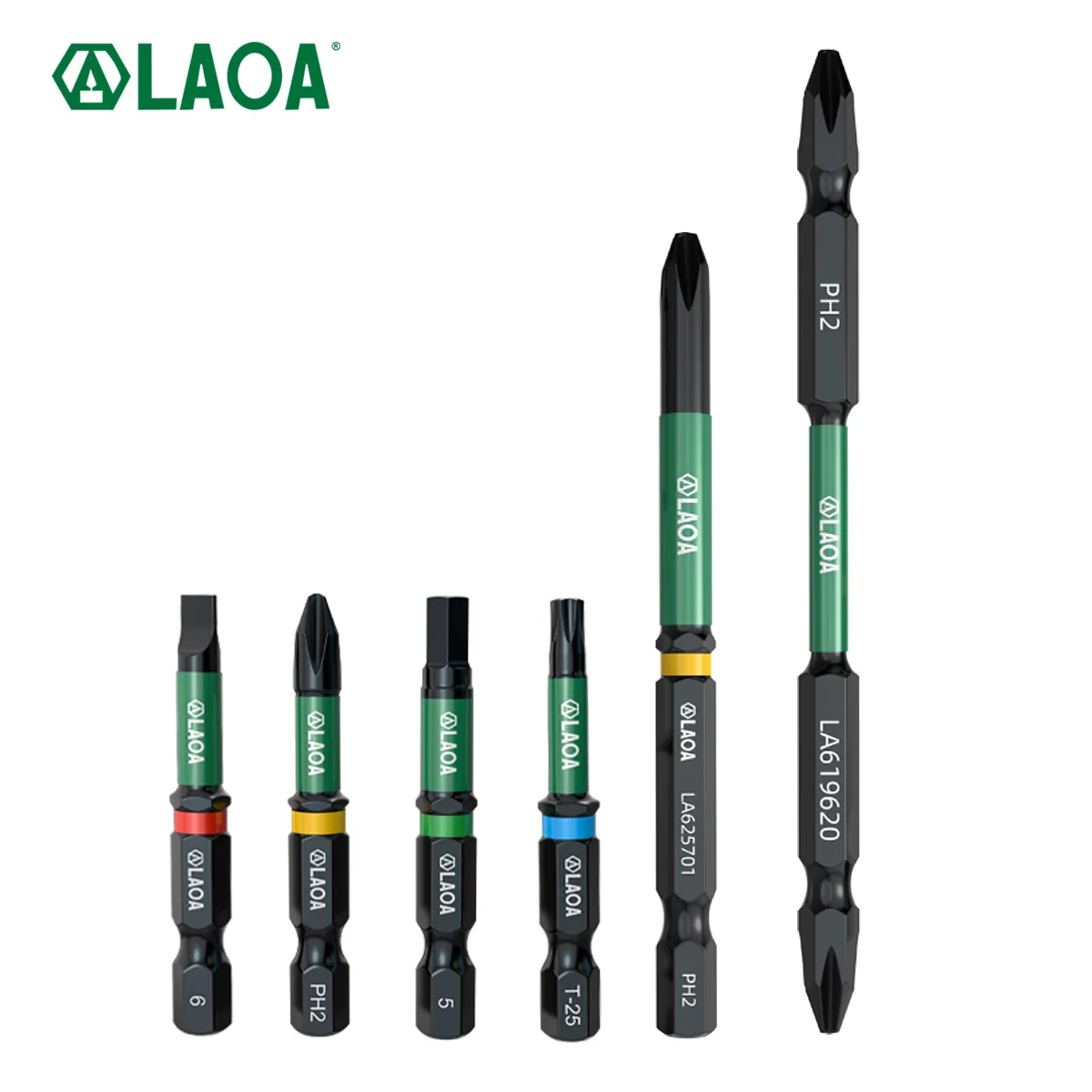 

LAOA Shock Resistant Electric Screwdriver Bits X9 Alloy Steel Strong Magnetic For Cross Flat High Torque Set