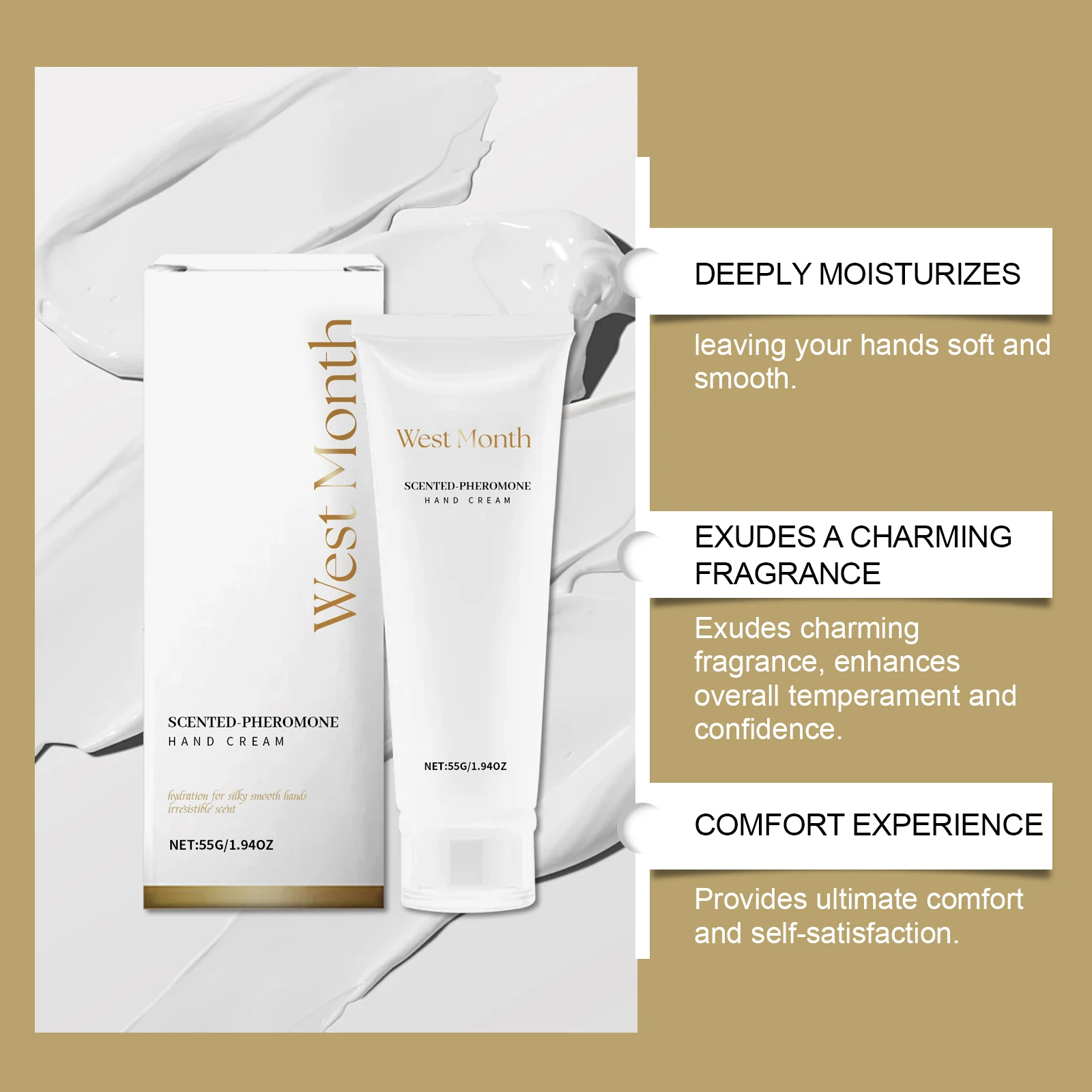 Увлажняющий крем для рук с экстрактом пантенола и центеллы, успокаивающий, гладкий, нежирный, для мягкого сияния рук, 55 мл