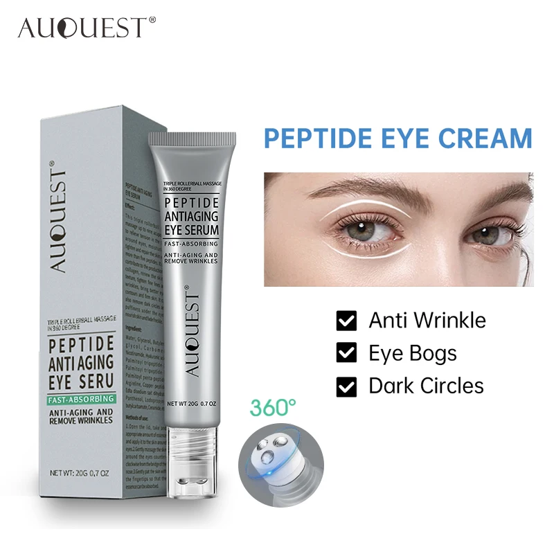 Peptide Dark Circle Removal Eye Cream Eye Bags Lifting Firming Fine Line Wrinkle Remover Anti Aging Skin Care