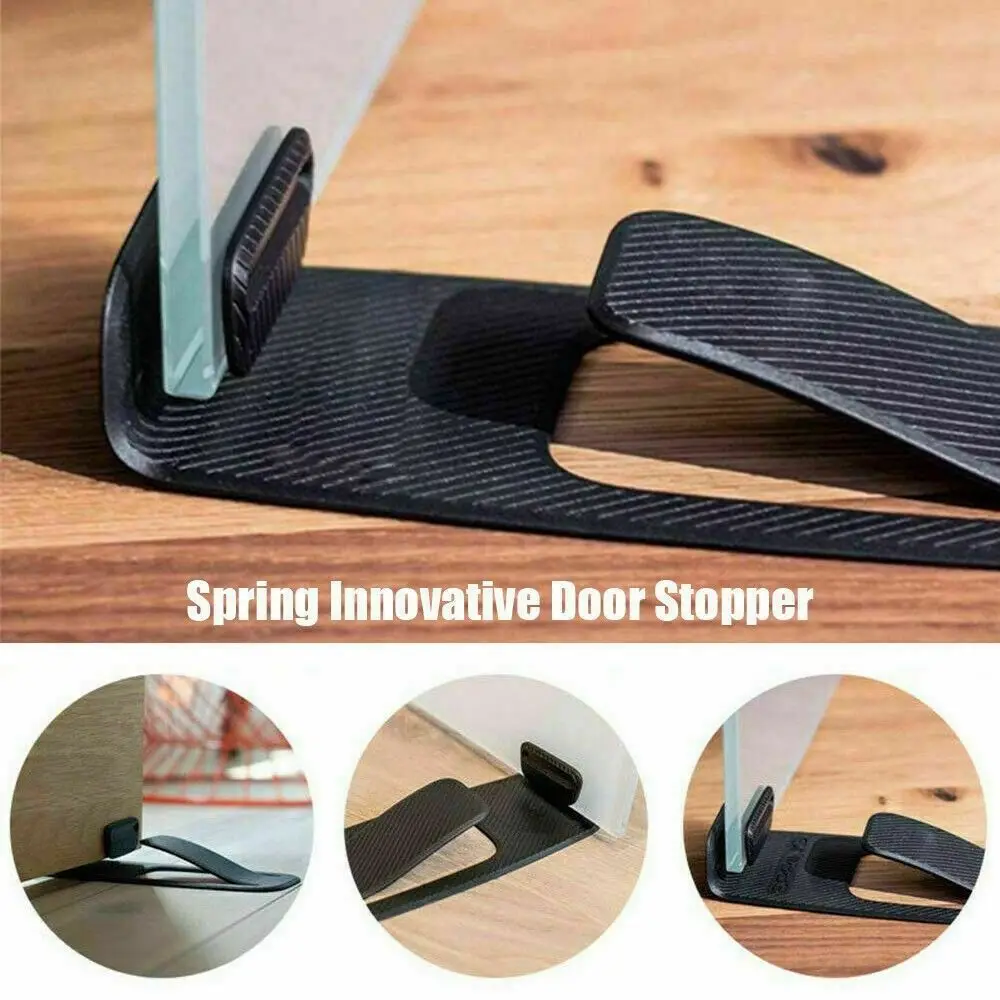 PVC Door Stopper New Free Pasting Invisible Floor Door Stopper Multifunctional Portable Door Wedge Holder Anywhere