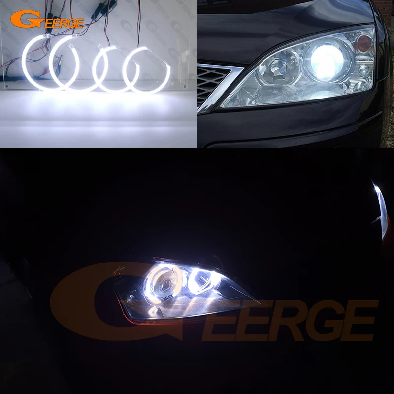 For Ford Mondeo MK3 2000 - 2007 Excellent Quality Ultra Bright COB Led Angel Eyes Kit Halo Rings Car Refit Accessories