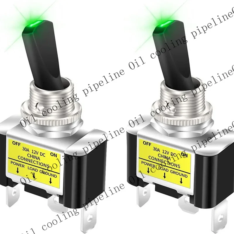 A+ 12V 30A SPST Car Turn Switch ASW07D2 On Off 2 Position with LED Indicator