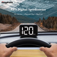 Geyiren X1 Car HUD Head-up Display GPS Digital Speedometer Universal Big Font for Car Trucks Motorcycle Electronic Accessories