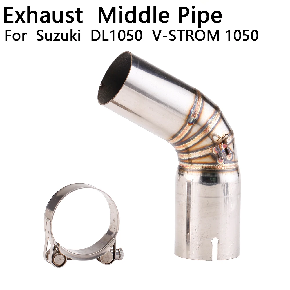 

Для SUZUKI V-STROM 1050 DL1050 выхлопная труба мотоцикла Escape ADV среднее звено трубы 51 мм интерфейс без шнуровки гоночный локоть трубка