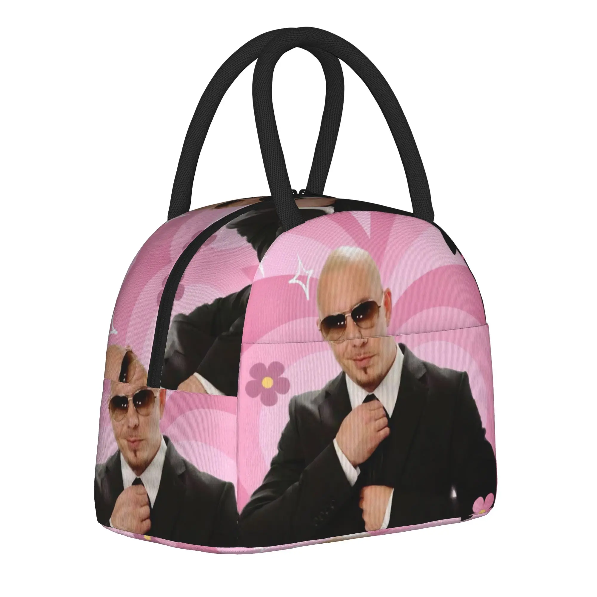 Insulated Lunch Tote Bag Singer Pitbull Tour 2026 Accessories  Lunch Food Box Causal Thermal Cooler Bento Box For School