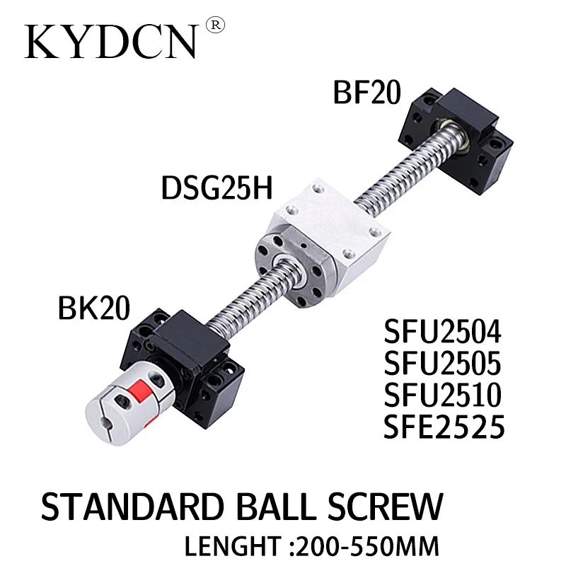 

SFU2504 200-550mm Ballscrew End Machining Apply BK/BF20