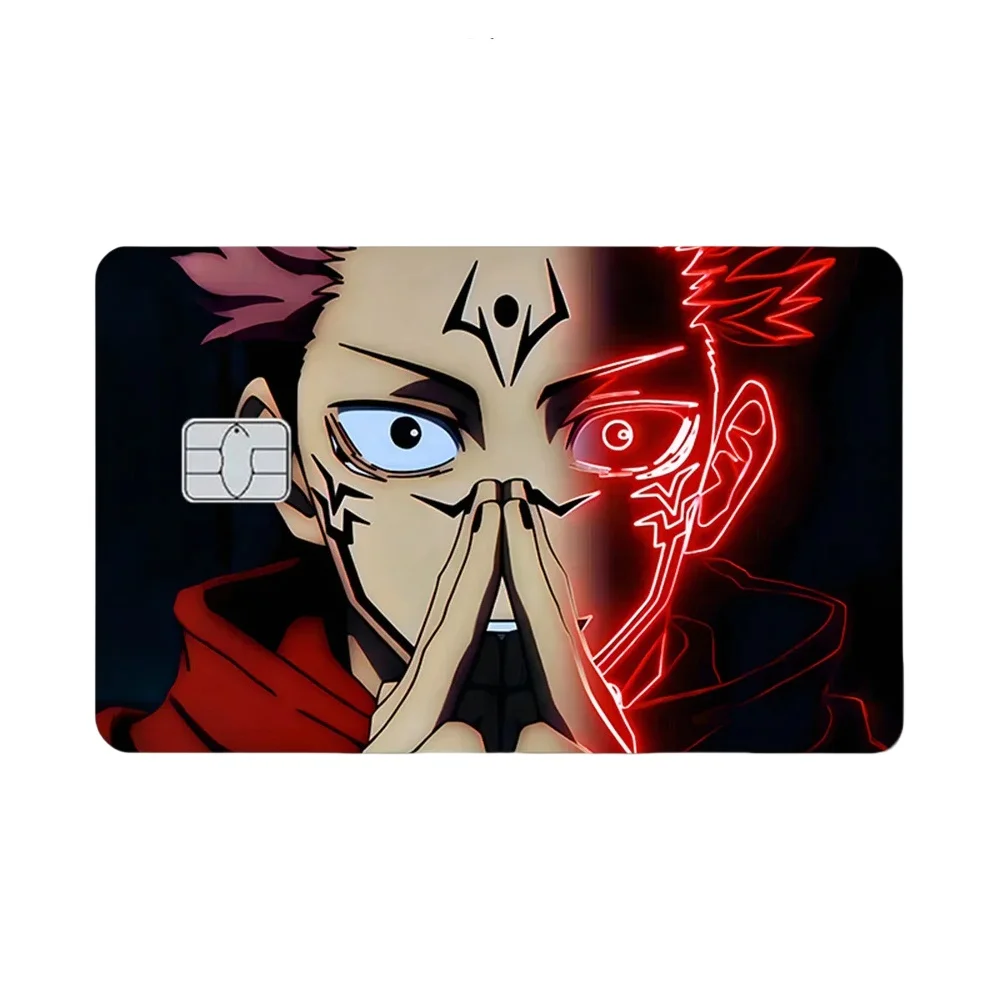 Jujutsu Kaisen Anime Bank Credit Cards Stickers Satoru Gojo Ryomen Sukuna Decoration Waterproof Scratch Resistant Stickers