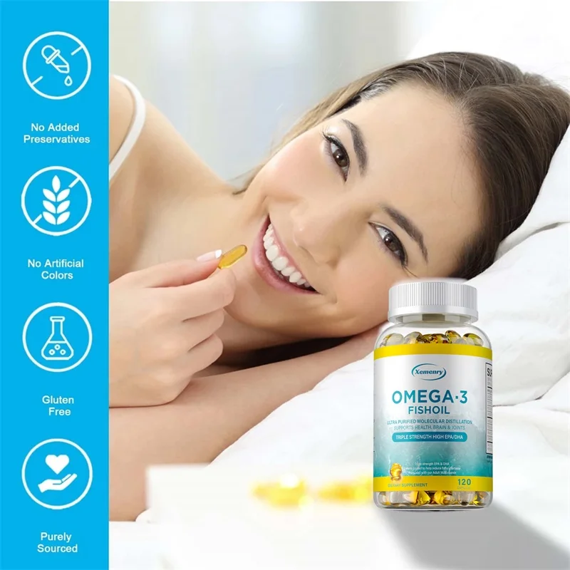 Omega 3 Fish Oil Supplement - Support Brain Nervous System Good Cardiovascular, Anti-Inflammation and Skin Health Antioxidant - Image 6