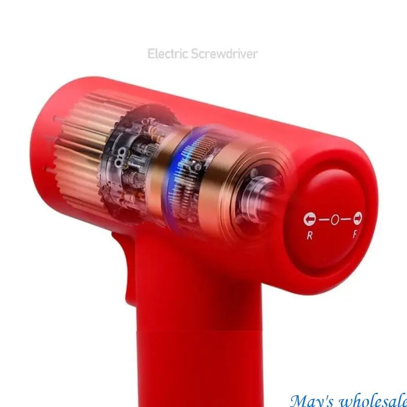 Electric Cordless Screwdriver Screwdriver Heads Handy Repair Tool 5Nm Torque Screwdriver with Charging Cable 12pcs Bits 448A