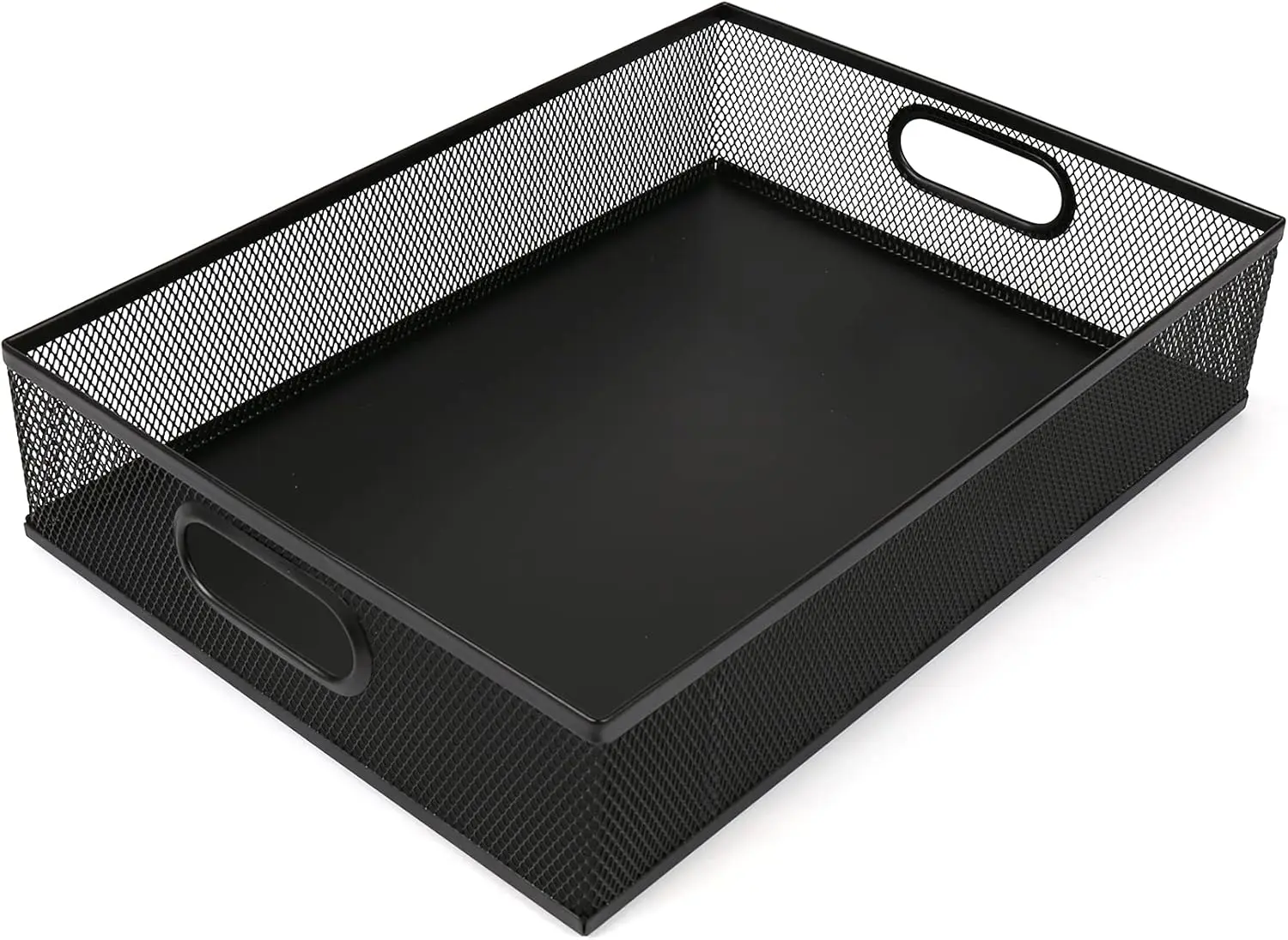

A4 Large Metal Mesh Desk Organizer Tray, Versatile Storage Box for Office Home, 13x9 Inches