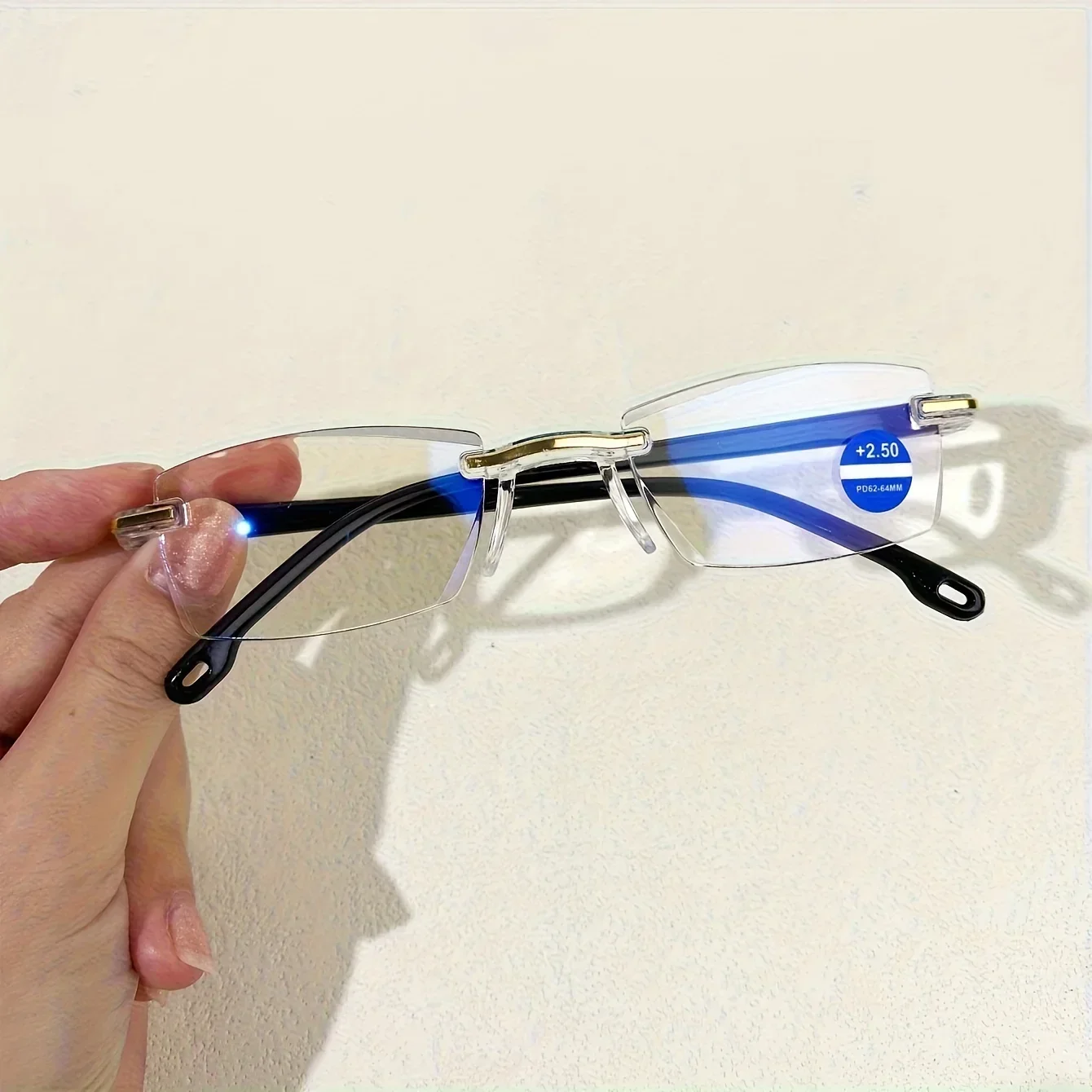 6PCS Ultralight Reading Glasses Men Women Rimless Blue Light Blocking Computer Glasses Vintage HD Lens Presbyopia Eyewear