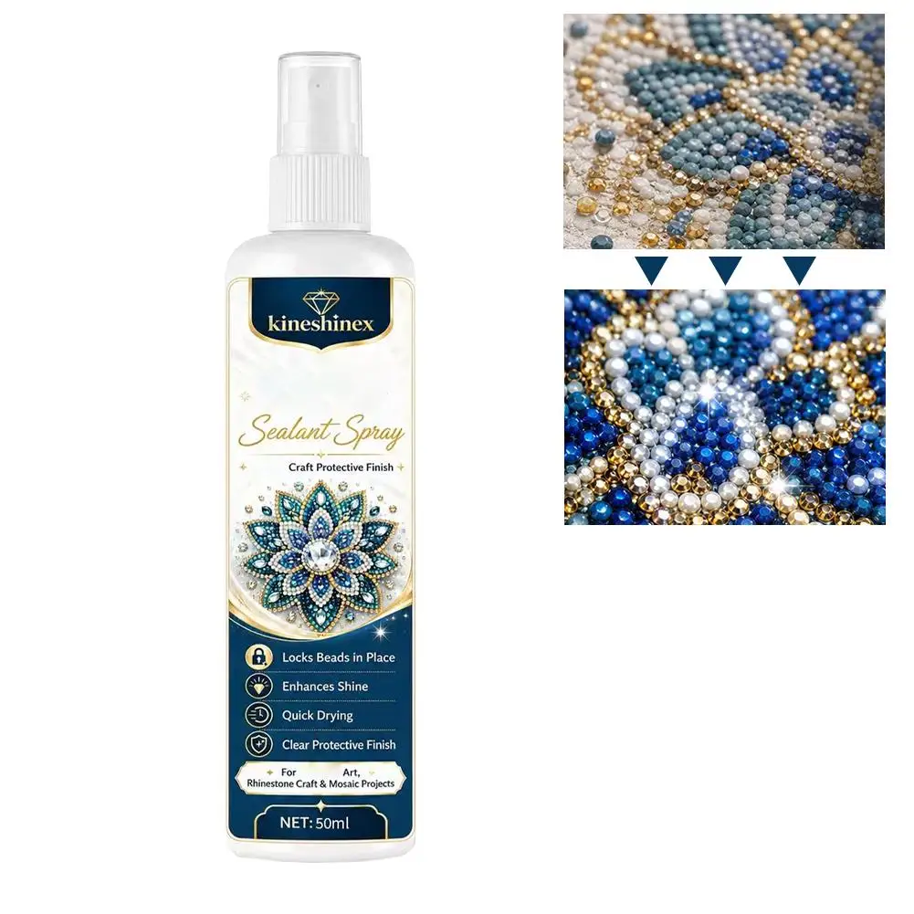 Crystal Art Sealer Spray Quick Dry Sealant for Stone Painting Craft Diamond Painting Sealant Crystal Clear Protective Spray