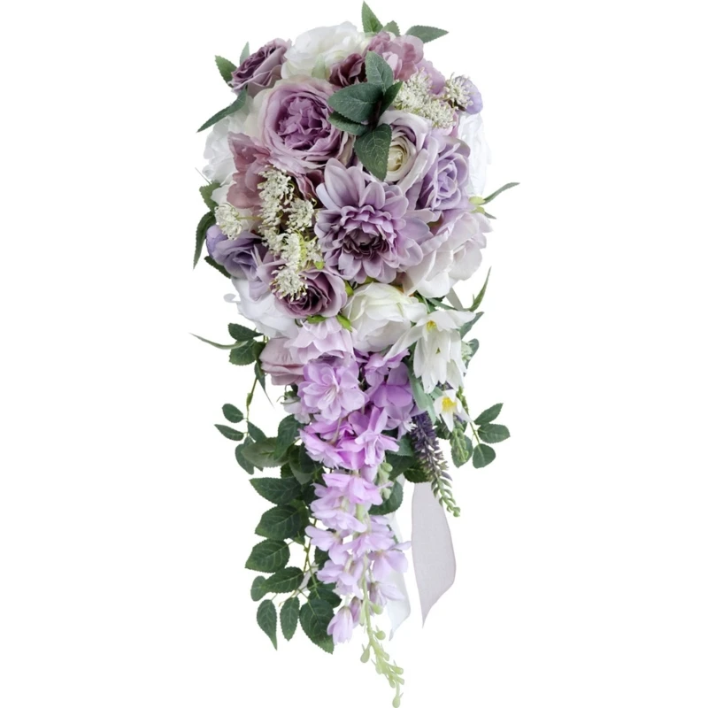 

Handmade Water Drop Shaped Flower Bouquet Delicate Wedding Ceremony Supplies Flower Arrangement Elegant Flower Bunch