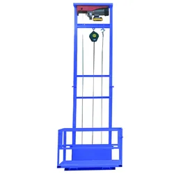 Small electric factory warehouse residential guide rail lift freight elevator