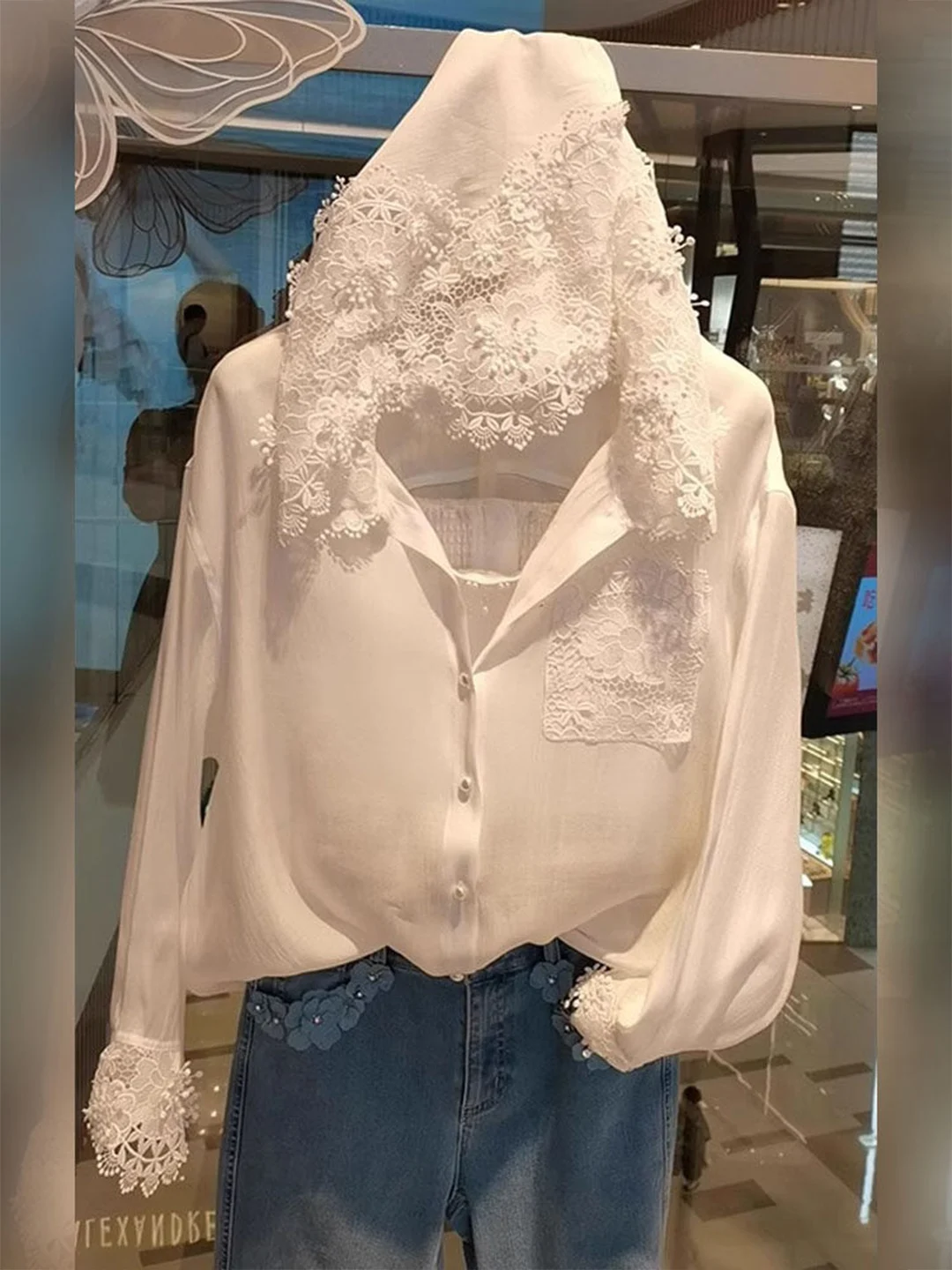 

White Hooded irt Thin Luxury Sensation Sun Protection Spring New Sle Ele Top Women's Premium Quali Long Sve irt