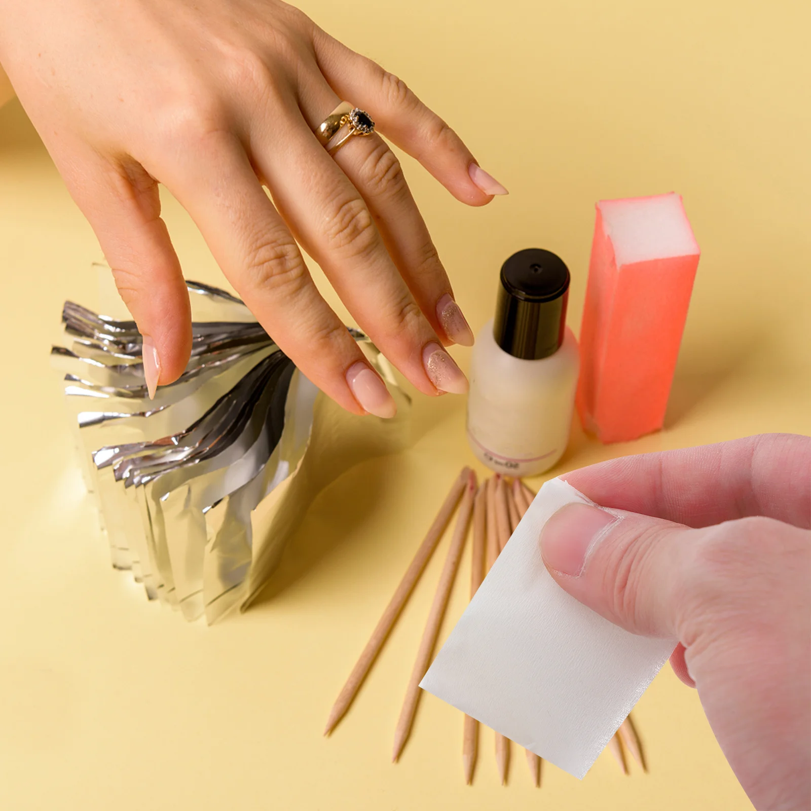 Tampons pour enlever le vernis à ongles Non tissé, tampons de nettoyage des ongles jetables pour l'élimination du vernis Gel, outils de manucure blancs, 500 pièces