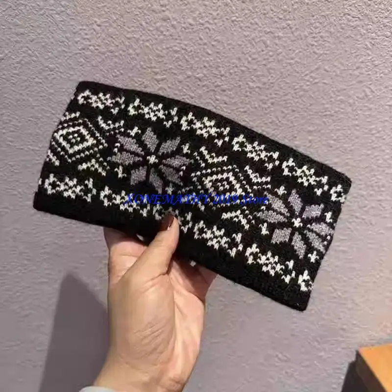 

F42F Multiuse Stretchy Knit Hairband Face Washing Hairband For Adult Teens Workout