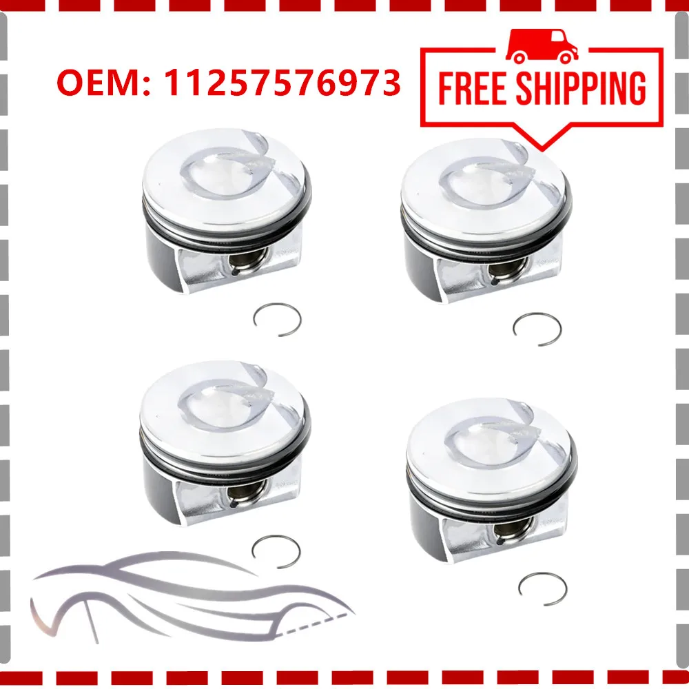 4PCS 11257576973 Piston & Ring for 06-16 MINI R55-R61 N14 Turbo Cooper Countryman