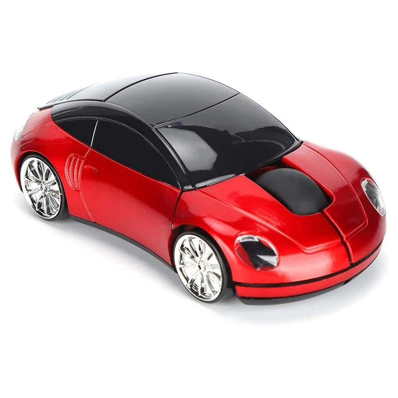 A74E-Wireless Mouse per auto Mouse wireless Forma per auto Mouse ottico ergonomico senza fili con ricevitore USB Mause per PC da ufficio