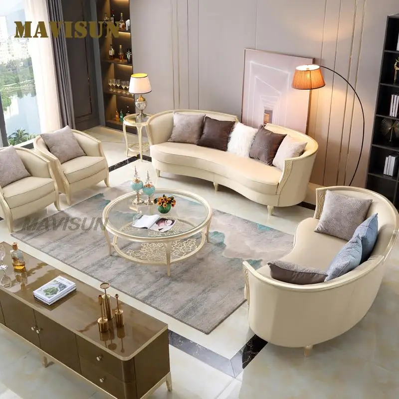 Итальянский роскошный диван из цельной древесины, комбинированный u-образный диван для гостиной, простой кожаный диван в скандинавском стиле для маленькой квартиры на 3 персоны