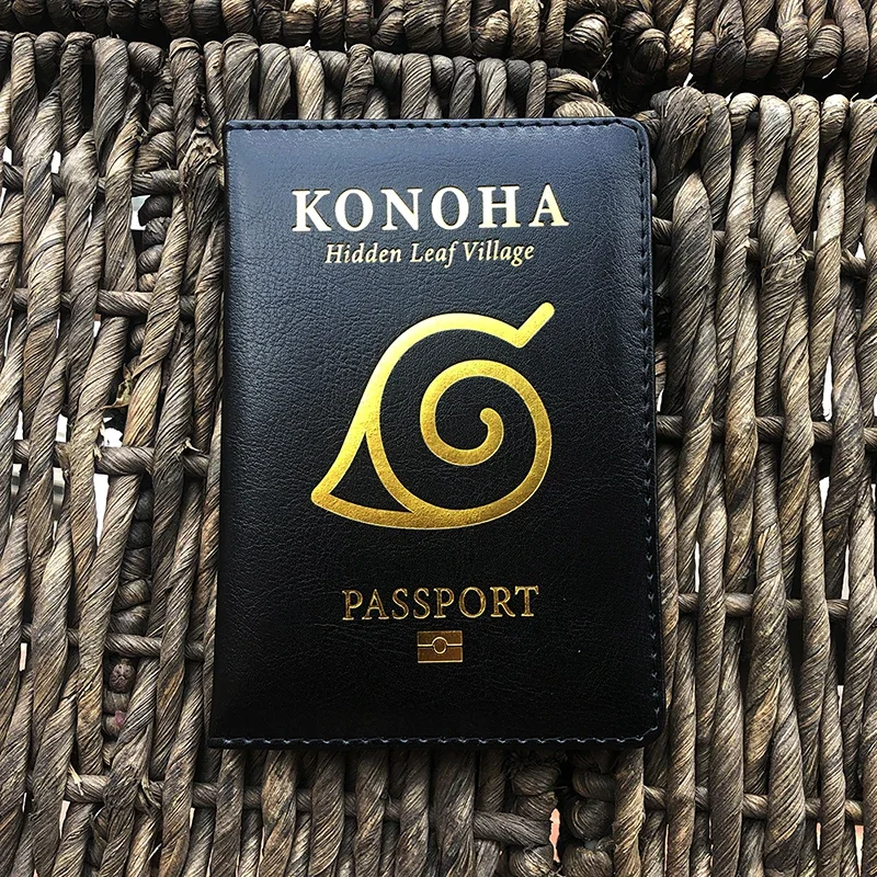 Couverture de passeport Anime konoha, étui de voyage, mode