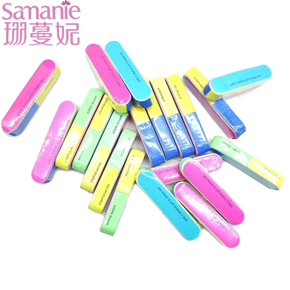 12pcs 6 Sided Nail Buffing File Multi Function Shaper Polisher for Smooth Shiny Nails Professional Manicure Nail Art Tools